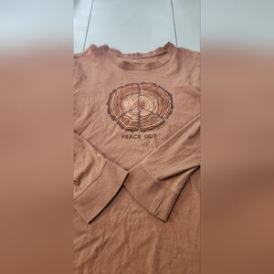 Life Is Good Brown Peach Long Sleeve